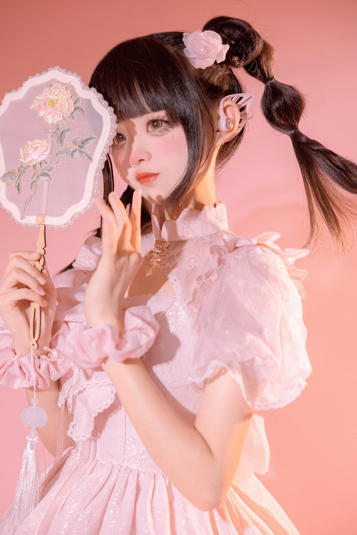 粉色超嫩少女耳机！日常也很合适嘿嘿～