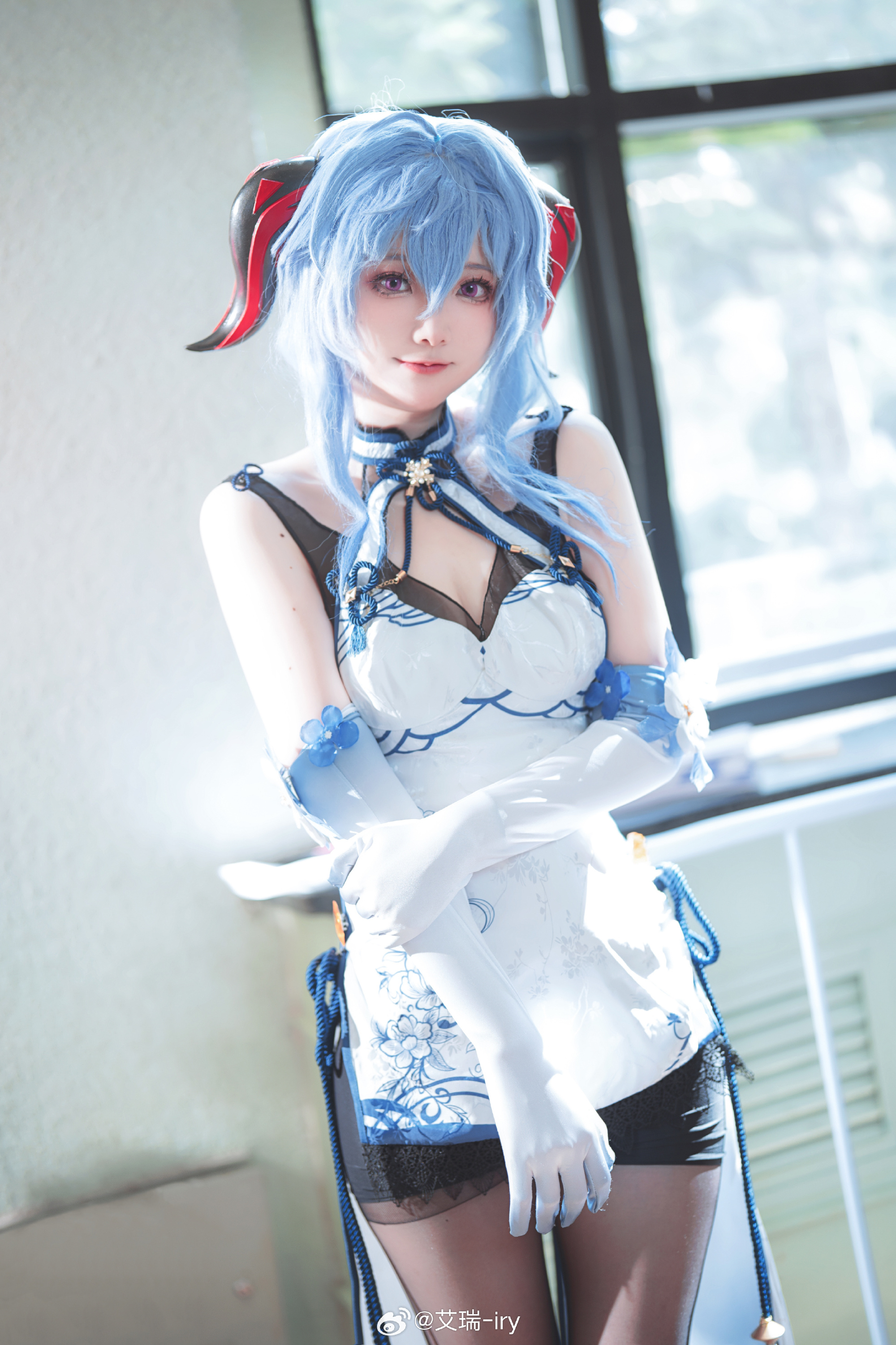 青花瓷 甘雨同人旗袍@艾瑞-iry COSPLAY-第2张