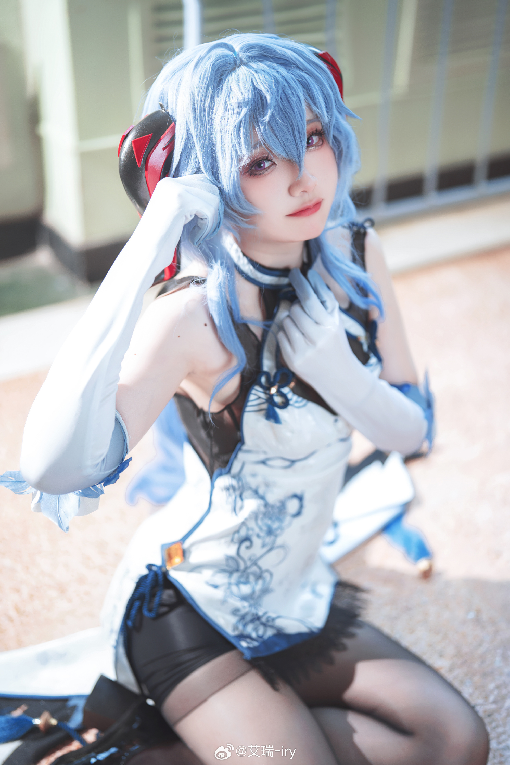 青花瓷 甘雨同人旗袍@艾瑞-iry COSPLAY-第1张