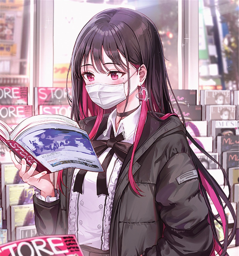 动漫泪痣少女P站pixiv主题图集原画插画壁纸画集图片素材美术资料