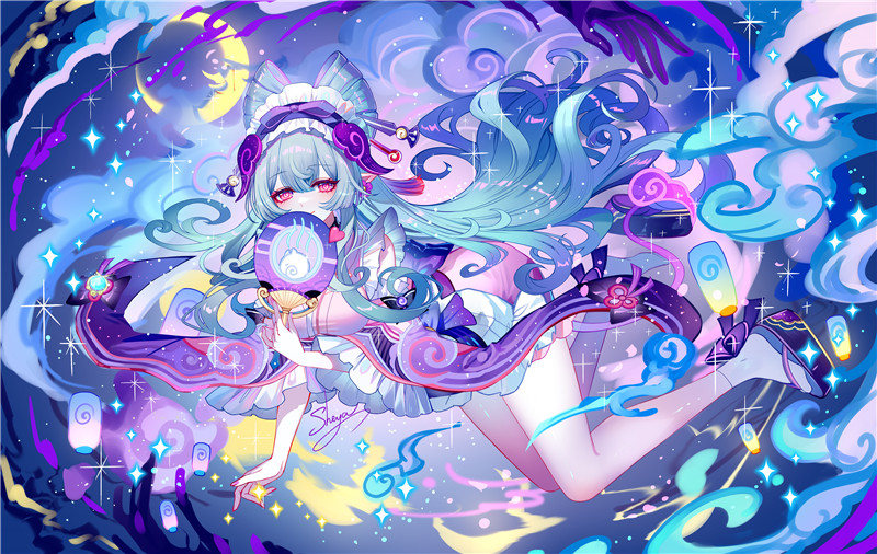 原神角色梦见月瑞希PNG立绘高清手机电脑壁纸原画p站插画图片素材[493P-1.64G]