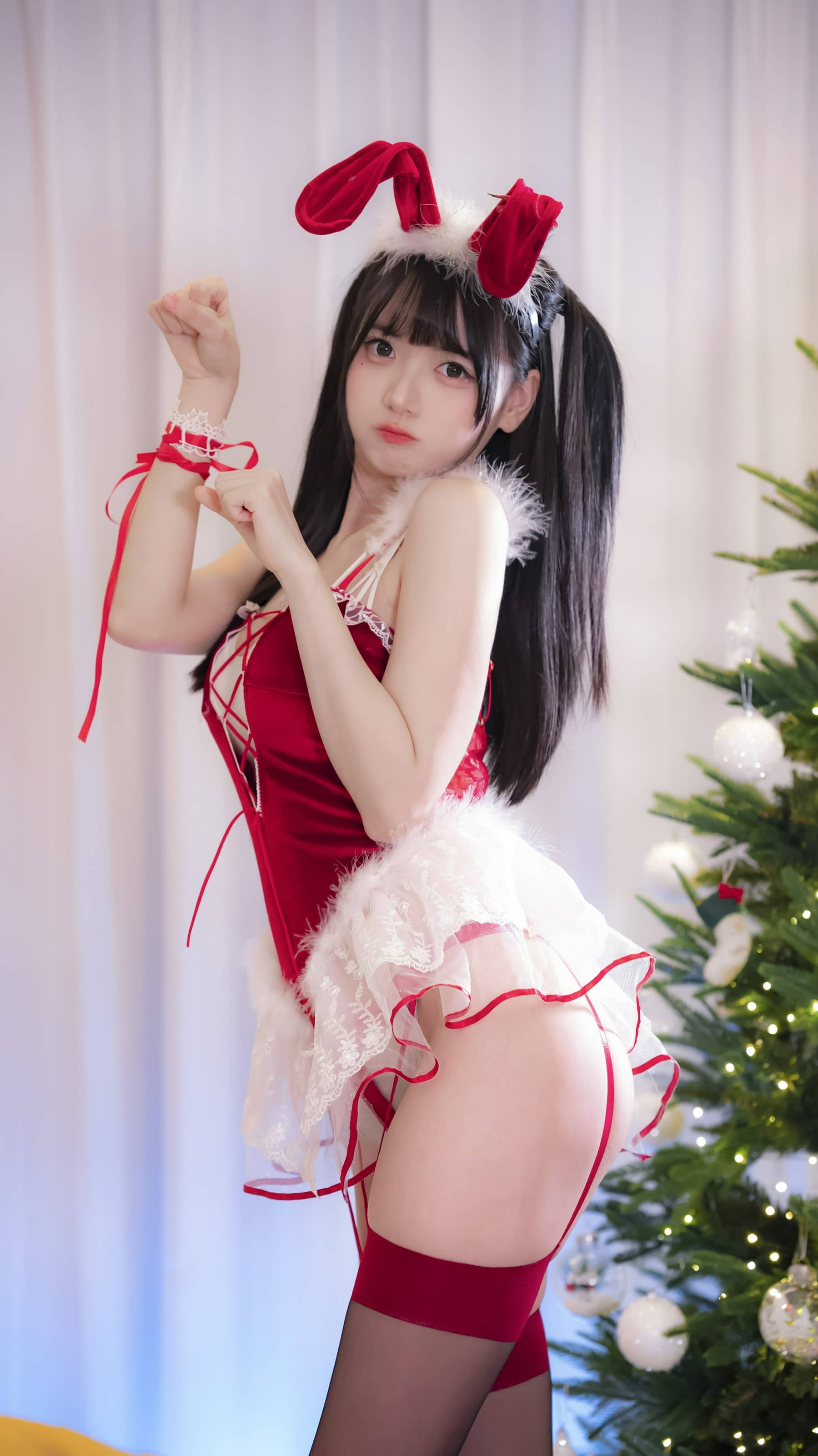 kyokyo(陆卿卿) 圣诞写真，雪夜童话与暖炉甜心双主题视觉盛宴