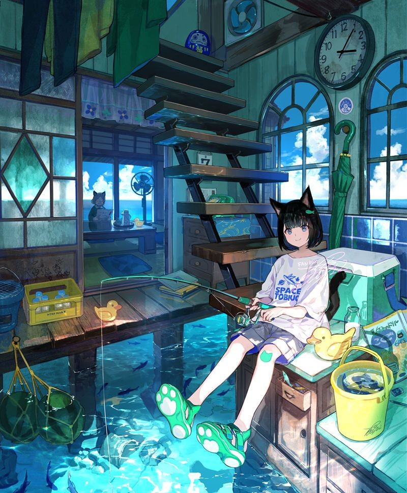 [会员][PSD源文件]藤原(藤ちょこ) ゆうごはん釣り[1P]