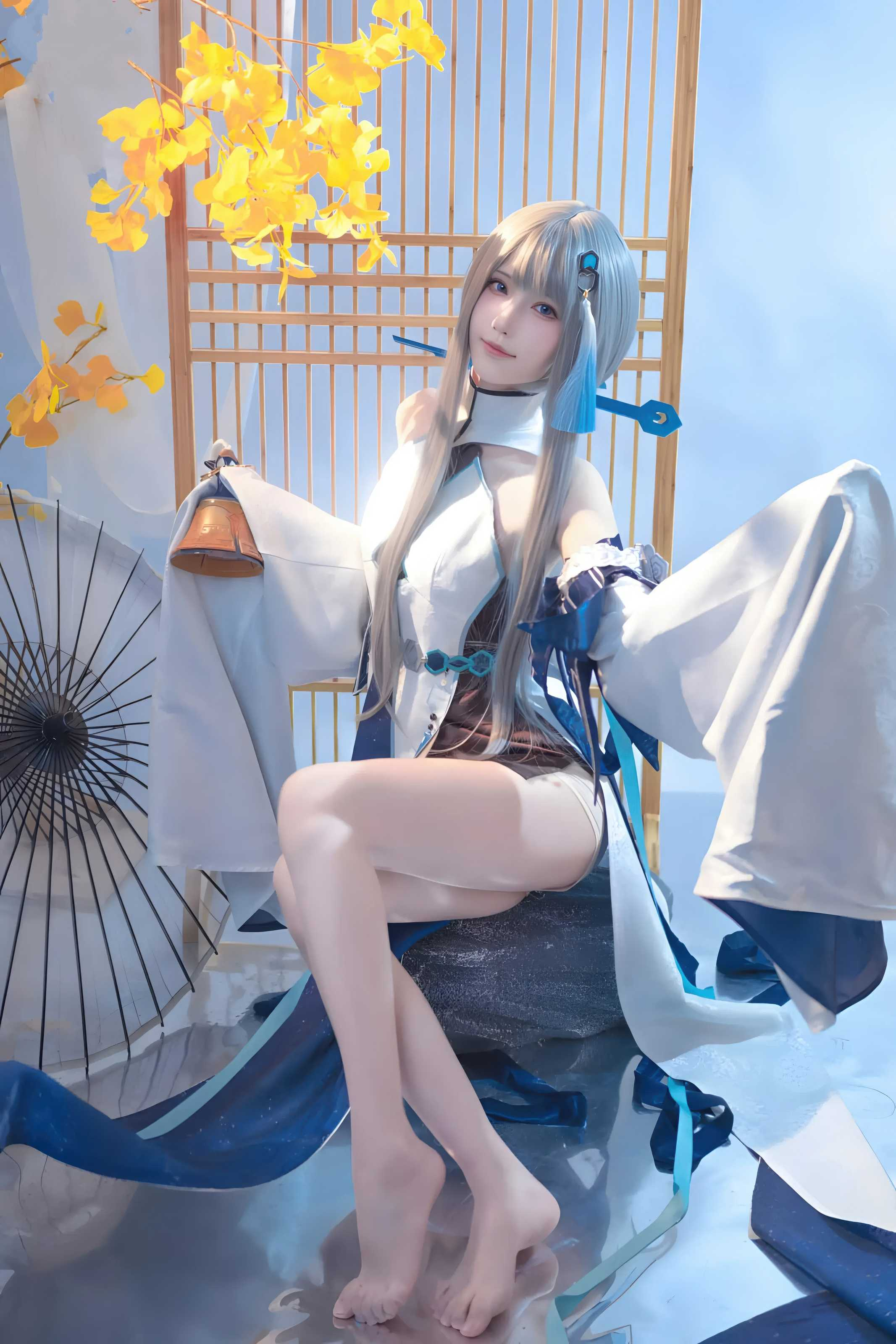 花兮_honoka 原神 归终，璃月古韵与现代光影交织的尘世闲游写真纪行