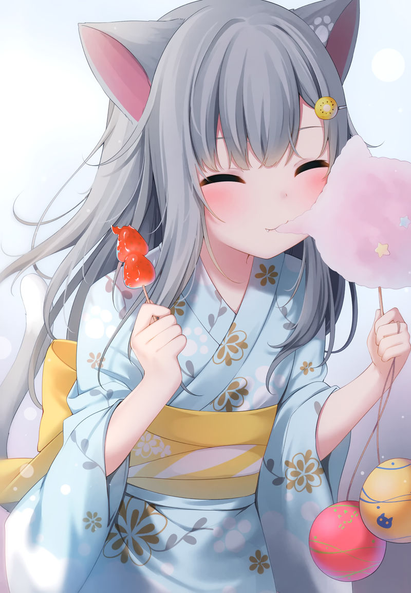 人气画师甘城なつき(Amashiro Natsuki)的vtuber形象”Nachoneko(なちょねこ、なちょ猫、甘城猫猫)”的高清角色图包